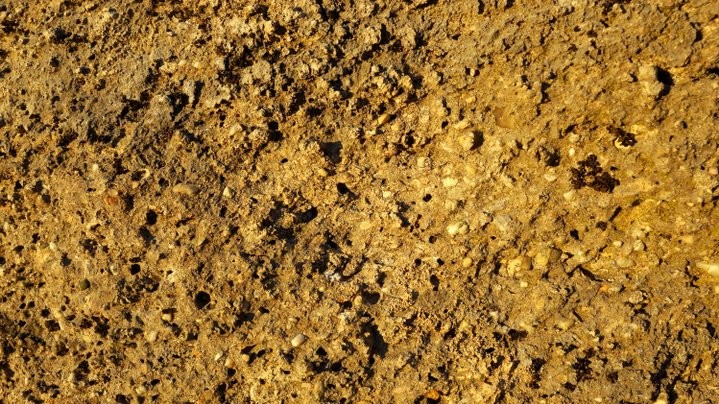 Affleurement de molasse à Montjustin (photo PNRL - Stéphane Legal)