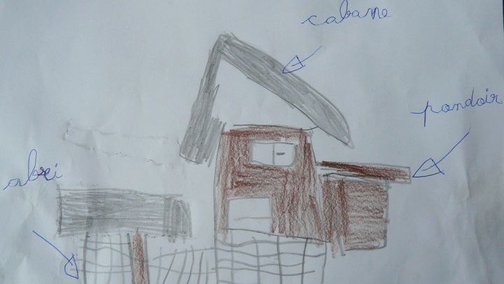 Dessin du poulailler par Thelma © Franck Tourniaire