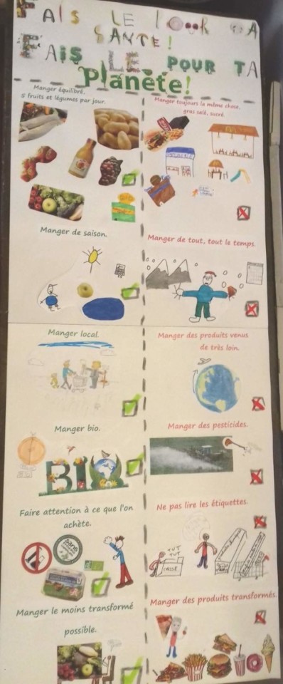 affiche sur le gaspillage alimentairePhoto : école de Gargas