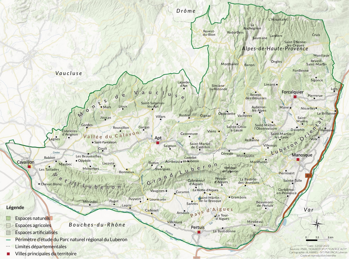 Périmètre de la Réserve de biosphère Luberon-Lure Périmètre de la Réserve de biosphère Luberon-Lure (SIT PNR PACA-Arnoul Hamel)