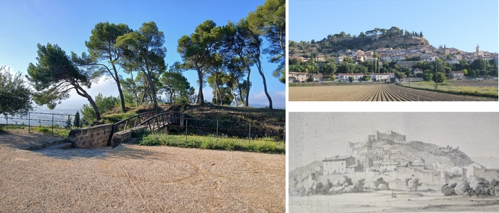 Vue sur le site du château de Cadenet