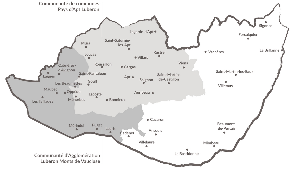 Carte des collectivités adhérentes au programme SEDEL-énergie (SIT PNR SUD - Muriel Krebs)